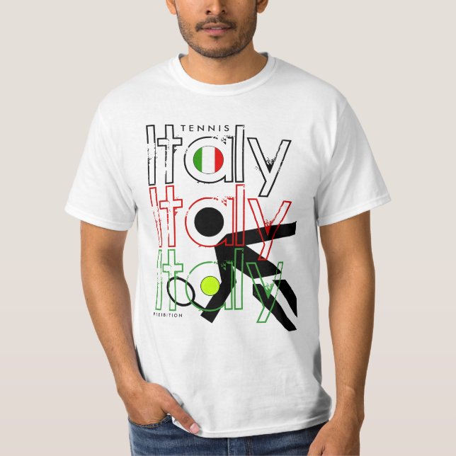 Italien-Tennis-Franzosen öffnen Champions-T - T-Shirt (Vorderseite)