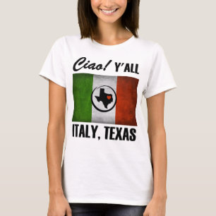 Italien, Texas Ciao! Sie Tricolore T-Shirt