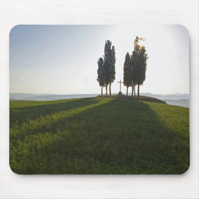 Italien, Toskana, Cypress Trees in der Toskana mit Mousepad (Vorne)