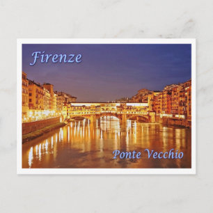 Italien - Toskana - Florenz - Ponte Vecchio - Postkarte
