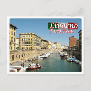 Italien - Toskana - Livorno - Fosso Reale - Postkarte