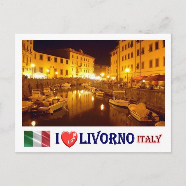 Italien - Toskana - Livorno - I Liebe - Postkarte (Vorderseite)