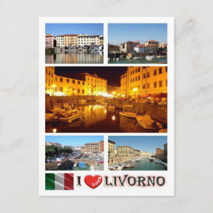 Italien - Toskana - Livorno - Mosaik - Postkarte