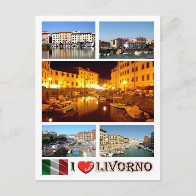 Italien - Toskana - Livorno - Mosaik - Postkarte (Vorderseite)
