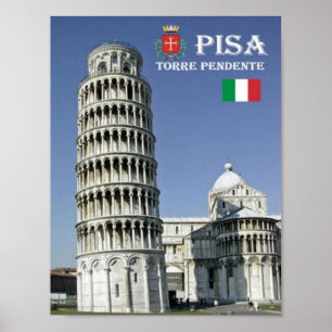 Italien - Toskana - Pisa - Schiefer Turm - Poster