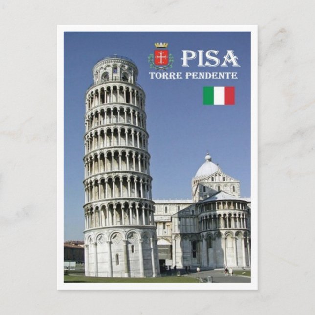 Italien - Toskana - Pisa - Schiefer Turm - Postkarte (Vorderseite)