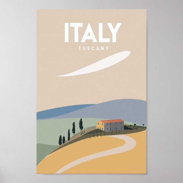 Italien Toskana Reiseplakat Poster (Vorne)