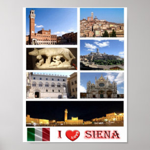 Italien - Toskana - Siena - Ich liebe - Poster