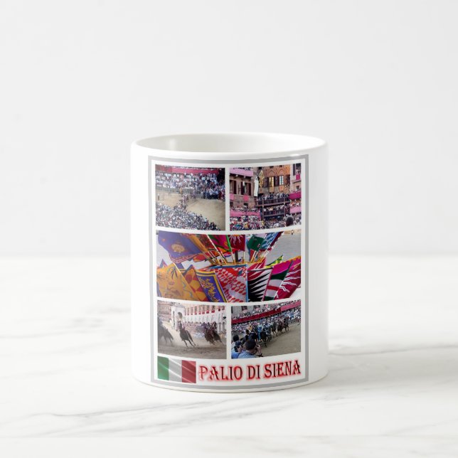 Italien - Toskana - Siena - Palio - Mosaik - Kaffeetasse (Mittel)
