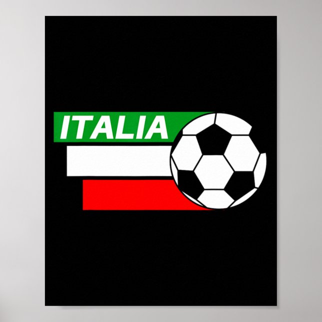 Italien Trikot Italienische Flaggenfarben Fußball  Poster (Vorne)