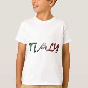 Italien Typografie Land Flaggenfarben T-Shirt