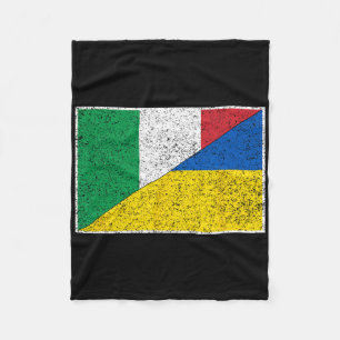 Italien Ukraine-Flagge Italienische Ukrainische Un Fleecedecke