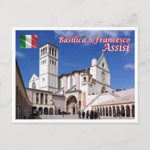 Italien - Umbrien - Assisi - Basilica San Francesc Postkarte