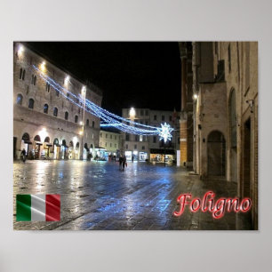 Italien - Umbrien - Foligno - Republik Platz - Poster