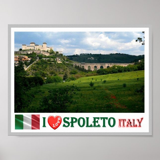 Italien - Umbrien - Spanien - I Liebe - Poster (Vorne)