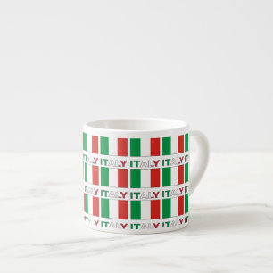 Italien und italienische Flagge gekachelt Espressotasse