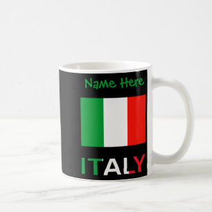 Italien und italienische Flagge Grün Personalisier Kaffeetasse