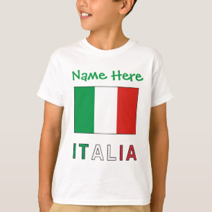 Italien und Italienische Flagge mit deinem Namen T-Shirt