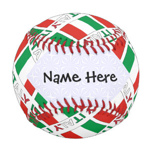 Italien und Italienische Flagge mit Ihrem Namen ge Baseball