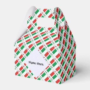 Italien und italienische Flagge mit Ihrem Namen Geschenkschachtel