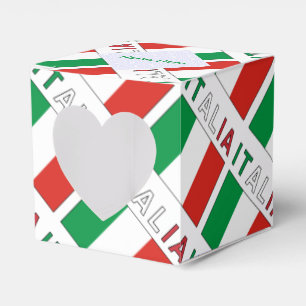 Italien und Italienische Flagge Tiled Green Person Geschenkschachtel