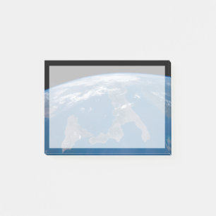 Italien und seine Insel Sizilien. Post-it Klebezettel