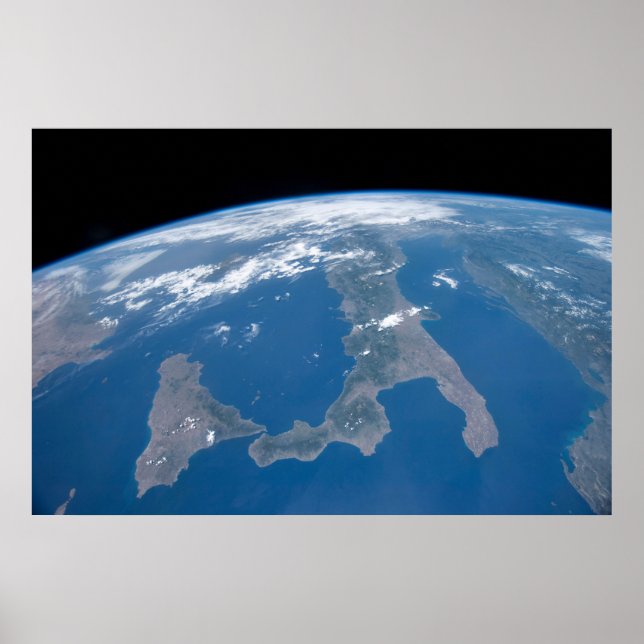 Italien und seine Insel Sizilien. Poster (Vorne)