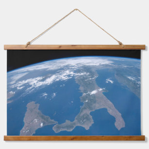 Italien und seine Insel Sizilien. Wandteppich Mit Holzrahmen