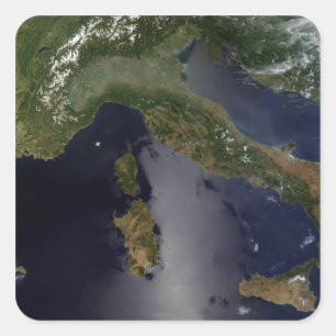 Italien und Südostfrankreich Quadratischer Aufkleber