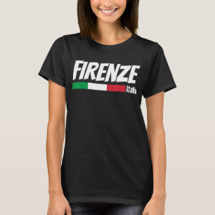 Italien Urlaub, Florenz Reisen, Italienische Flagg T-Shirt