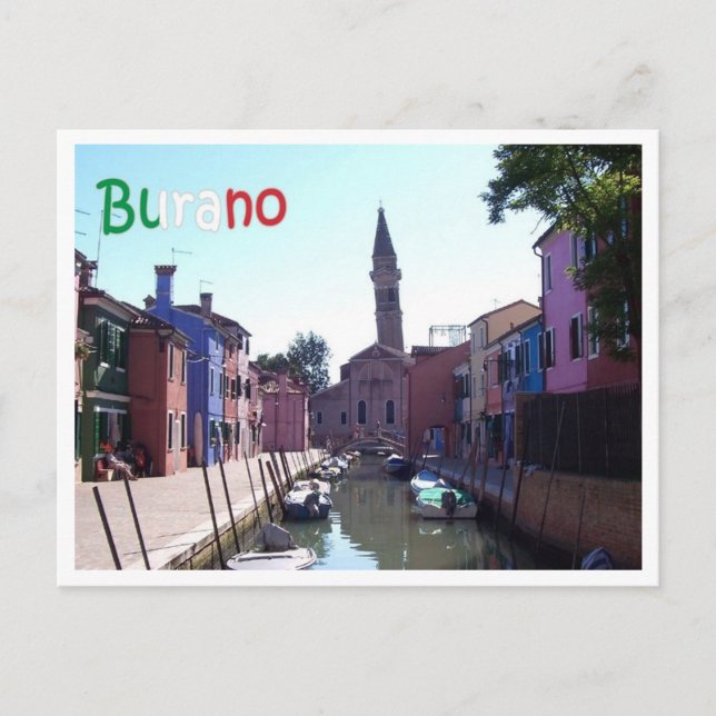 Italien - Venedig - Burano - Postkarte (Vorderseite)