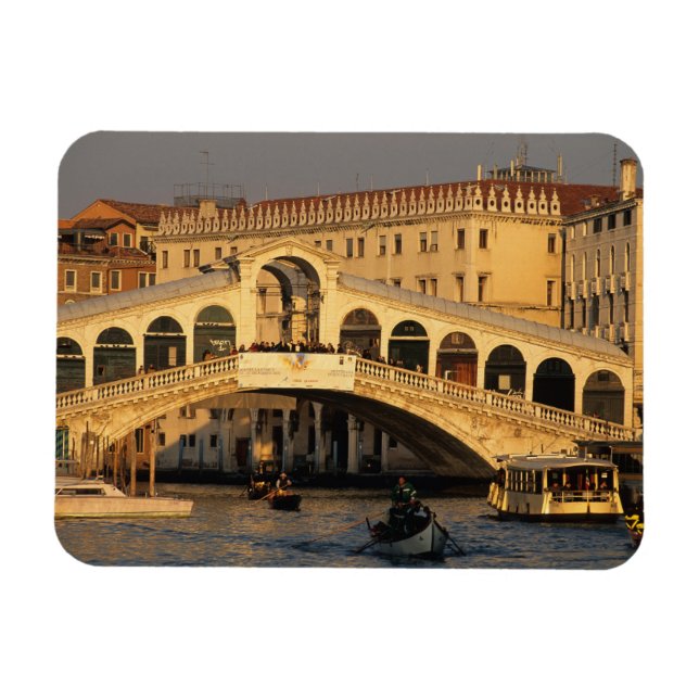 Italien, Venedig, Canal Grande, Rialto Magnet (Horizontal)