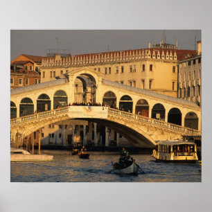 Italien, Venedig, Canal Grande, Rialto Poster