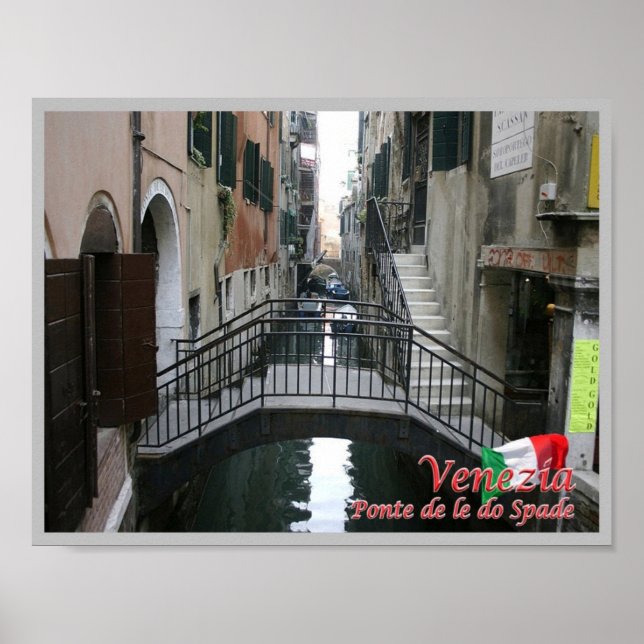 Italien - Venedig - De le Do Spade Bridge - Poster (Vorne)