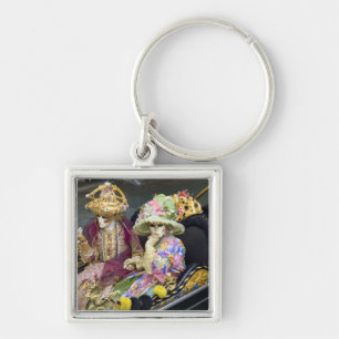 Italien, Venedig. In Kostümen gekleideter Paar f Schlüsselanhänger