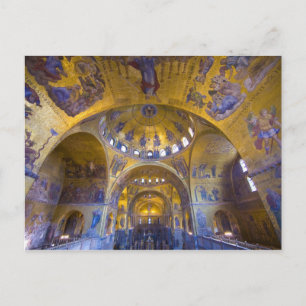 Italien, Venedig. Innere der Markuskirche. Postkarte