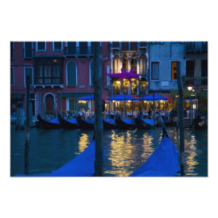 Italien, Venedig, Night View am Grand Fotodruck