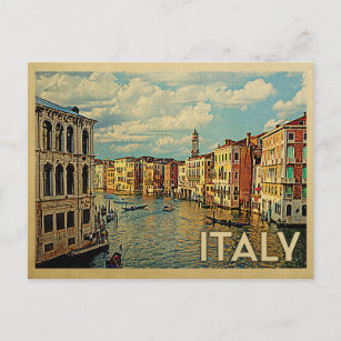 Italien Venedig Postcard Vintage Reise Postkarte