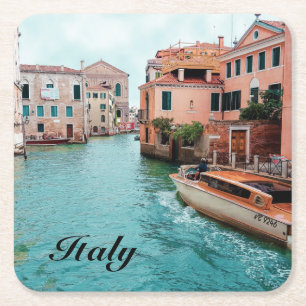 Italien Venedig Rechteckiger Pappuntersetzer