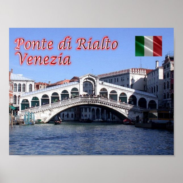 Italien - Venedig - Rialto-Brücke - Poster (Vorne)