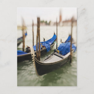 Italien, Venedig, Selektiver Fokus auf Gondel in d Postkarte