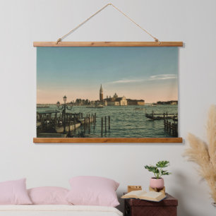 Italien Venedig Sonnenuntergang Kunst Wand Wandteppich Mit Holzrahmen