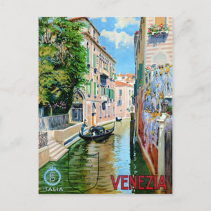 Italien Venedig Vintage Reiseplaner restauriert Postkarte