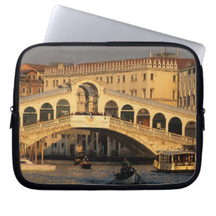 Italien, Venetien, Venedig, Canal Grande und Rialt Laptopschutzhülle