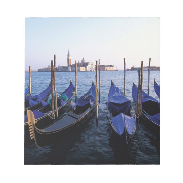 Italien, Venetien, Venedig, Gondelbahn und San Notizblock (Vorderseite)