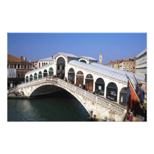 Italien, Venetien, Venedig, Überquerung der Rialto Fotodruck