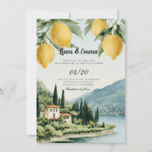 Italien Villa Florenz Landschaft Hochzeitseinladun Einladung