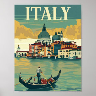 Italien Vintag Berühmter Reiseort Poster