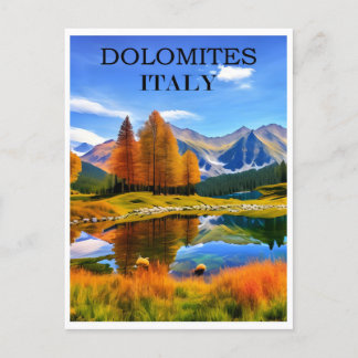 Italien Vintage Dolomiten Postkarte