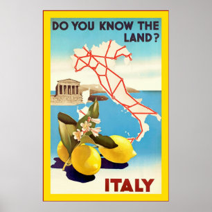 Italien ~ Vintage Reise Poster